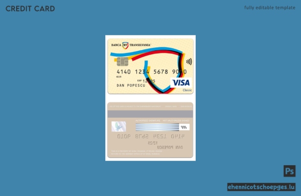 Beispielvorschau der BT Bank Visa Classic Karte aus Rumänien